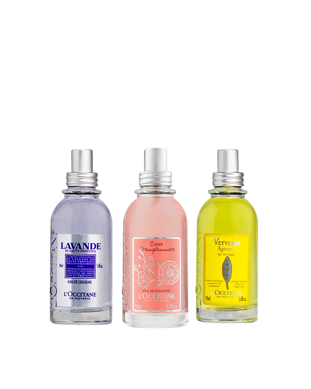 Combo Desodorante Colônia: Lavanda, Cereja Toranja e Verbena Cítrica